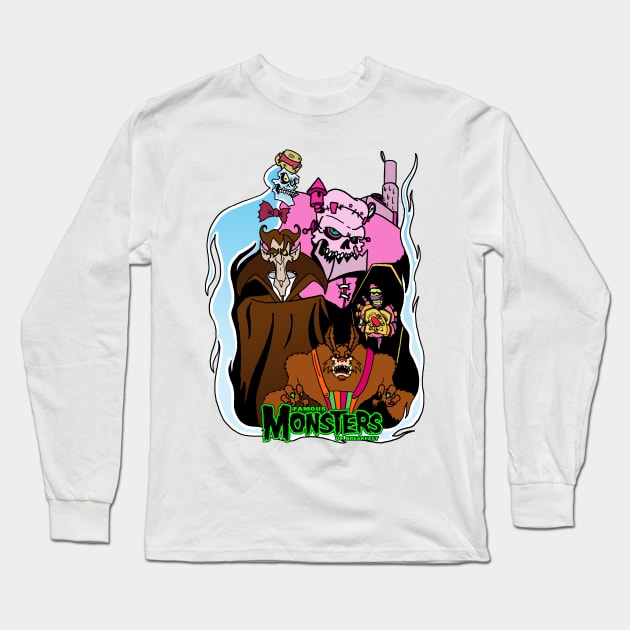 Famous Monsters of Breakfast Long Sleeve T-Shirt by Tom Krohne